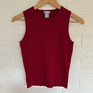American Vintage Red Fitted Sleeveless Tank Top